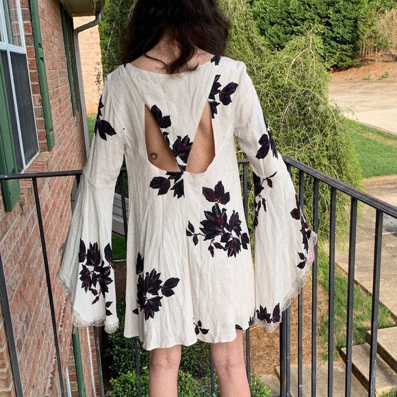 Free People Floral Mini Dress (S) - Picture 4 of 7